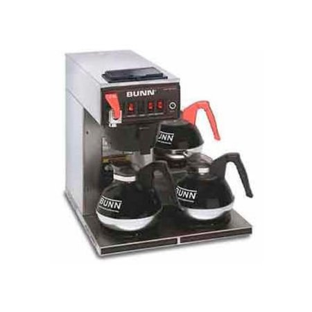 BUNN 12 Cup Dual-Voltage Auto Coffee Brewer With 3 Warmers, CWTF-DV 12950.0409